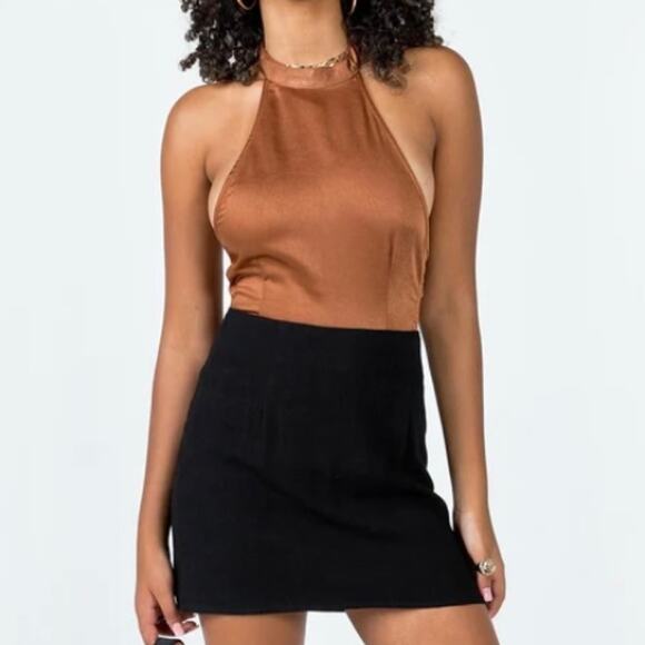 Princess Polly Stanley Bodysuit Brown Size 10 - Picture 4 of 11